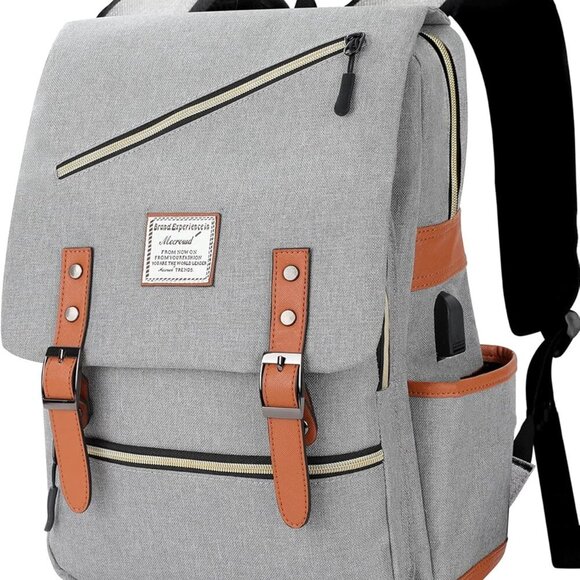 Vintage Laptop Backpack with USB Charging Port, Backpack for College Fits up to - Picture 1 of 6